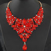 Big Choker Necklace Crystal Flower Necklaces & Pendants Maxi Necklace Women Collier Femme Vintage Statement Jewelry Collares