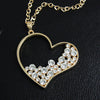 Big Heart Necklace Pendants Hallow out Silver Chain Long Necklaces Women Long Necklaces & Pendants Gifts Dresses nke-m67
