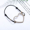 Big Hollow Heart Bracelet Gold Silver Color Crystal Heart Pendant Elastic Rope Chain Bracelets For Woman Jewelry Gifts