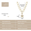 Big Link Chain Chokers Necklace for Women Gold Silver Color Heart with Bing Zircon Statement Necklaces Ketting Jewelry