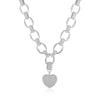 Big Link Chain Chokers Necklace for Women Gold Silver Color Heart with Bing Zircon Statement Necklaces Ketting Jewelry
