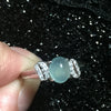 Big! Natural jadeite ring 925 sterling silver rings natural gemstone mystic wedding engagement charm hand jewelry party