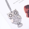 Big Owl Pendant Necklaces For Women Stainless Steel Double Layer Chain Long Necklaces Jewelry Accessory 2022 New