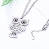 Big Owl Pendant Necklaces For Women Stainless Steel Double Layer Chain Long Necklaces Jewelry Accessory 2022 New