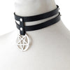 Big Pentagram Choker Goth Collar Women girls Pu Leather Necklace Party Club Cosplay Gothic Jewelry