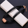 Big Rose Gold Pendants Necklace Women European Personality Leather Chain Layered Necklace Jewelry 2021 Girl Party Gifts