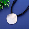 Big Round Color Choker Necklace Women Simple Black Leather Layered Chain Irregular Pendant Necklace 2019 Jewelry Gift