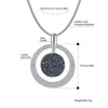 Big Round Pendant Rhinestone Crystal Necklace For Women Rose Gold Black Long Necklace Sweater Chain Statement Jewelry Gifts 2022