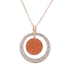 Big Round Pendant Rhinestone Crystal Necklace For Women Rose Gold Black Long Necklace Sweater Chain Statement Jewelry Gifts 2022