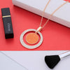 Big Round Pendant Rhinestone Crystal Necklace For Women Rose Gold Black Long Necklace Sweater Chain Statement Jewelry Gifts 2022