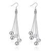 Big Sale Women's Jewelry Polished Finished Bracelets Y-shape Necklaces Drop Earrings Silver Plated Beads African Jewelry Sets