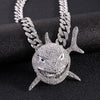 Big Size 6IX9INE Shark Pendant Necklace For Men Hip Hop BOY Jewelry With Iced Out Crystal Miami Cuban Chain Jewelry