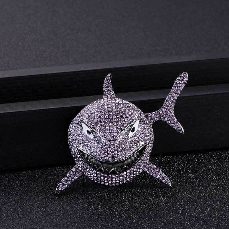 Big Size 6IX9INE Shark Pendant Necklace For Men Hip Hop BOY Jewelry With Iced Out Crystal Miami Cuban Chain Jewelry