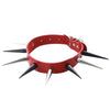 Big Spiked Choker Punk Faux Leather Collar For Women Men Cool Studded Chocker Goth Style Necklace Gothic Accessories