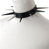 Big Spiked Choker Punk Faux Leather Collar For Women Men Cool Studded Chocker Goth Style Necklace Gothic Accessories
