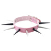Big Spiked Choker Punk Faux Leather Collar For Women Men Cool Studded Chocker Goth Style Necklace Gothic Accessories