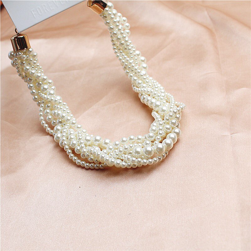 Big Statement Handmade Pearls Beads Necklace Women Bohemian Multi-layer Beaded Vintage Long Necklaces Layers Jewelry