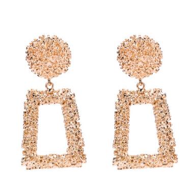 Big Vintage Earrings for women gold color Geometric statement earring 2020 metal earing Hanging fashion jewelry trend