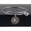 Birthd Gift Antique Silver 12 Constellation Charm Bracelet Love Heart Dangle Adjustable Bangle Pulseira Retro Jewelry XY160416