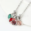 Birthstone Necklace Birthday Gift For Friends  Stone Crystal Diy Charm Necklace Women Indian Jewelry