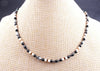 Black 6mm Stones Bead with Hematite spacer beads Surfer Necklace for men tribal jewelry