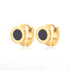 Black Acrylic Roman Numer Earrings for Women Stainless Steel Gold Color Earrings Romantic Couple Wedding Jewerly Christmas Gifts