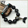 Black Agate Beads18mm Bracelet Green Agate Dzi 925 Sterling Strand Bracelets Women Men Crystal Fine Jewelry Pag Black Onyx Long