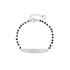 Black Bead Chain Bracelets Rose Gold Silverly Crystal Heart AMORE/FAMILY LettersTrendy Bracelet For Woman Jewelry Gifts