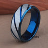 Black Blue Gold Twill Ring Titanium Band Brushed Wedding Stainless Steel Solid Ring Men Women 316L Stainless Steel Rings