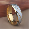 Black Blue Gold Twill Ring Titanium Band Brushed Wedding Stainless Steel Solid Ring Men Women 316L Stainless Steel Rings