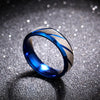 Black Blue Gold Twill Ring Titanium Band Brushed Wedding Stainless Steel Solid Ring Men Women 316L Stainless Steel Rings