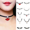 Black Choker Necklaces For Women Teen Girls Gothic Collar Lace Velvet Chockers For Women