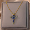 Black Color Cross Pendant Necklace for Women Cuban Chains Stainless Steel Necklaces Jesus Religious Couple Aesthetic Jewelry