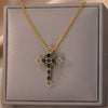 Black Color Cross Pendant Necklace for Women Cuban Chains Stainless Steel Necklaces Jesus Religious Couple Aesthetic Jewelry