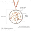 Black Color Tree Of Life For Woman Big Crystal Pendant Long Three-Layer Chain Necklaces Woman Charms Jewelry Accessories 2022