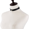 Black Cosplay Anime Necklace Black Collarbone Chain Harajuku Minimalist Choker Necklace Leather collar punk leather collar
