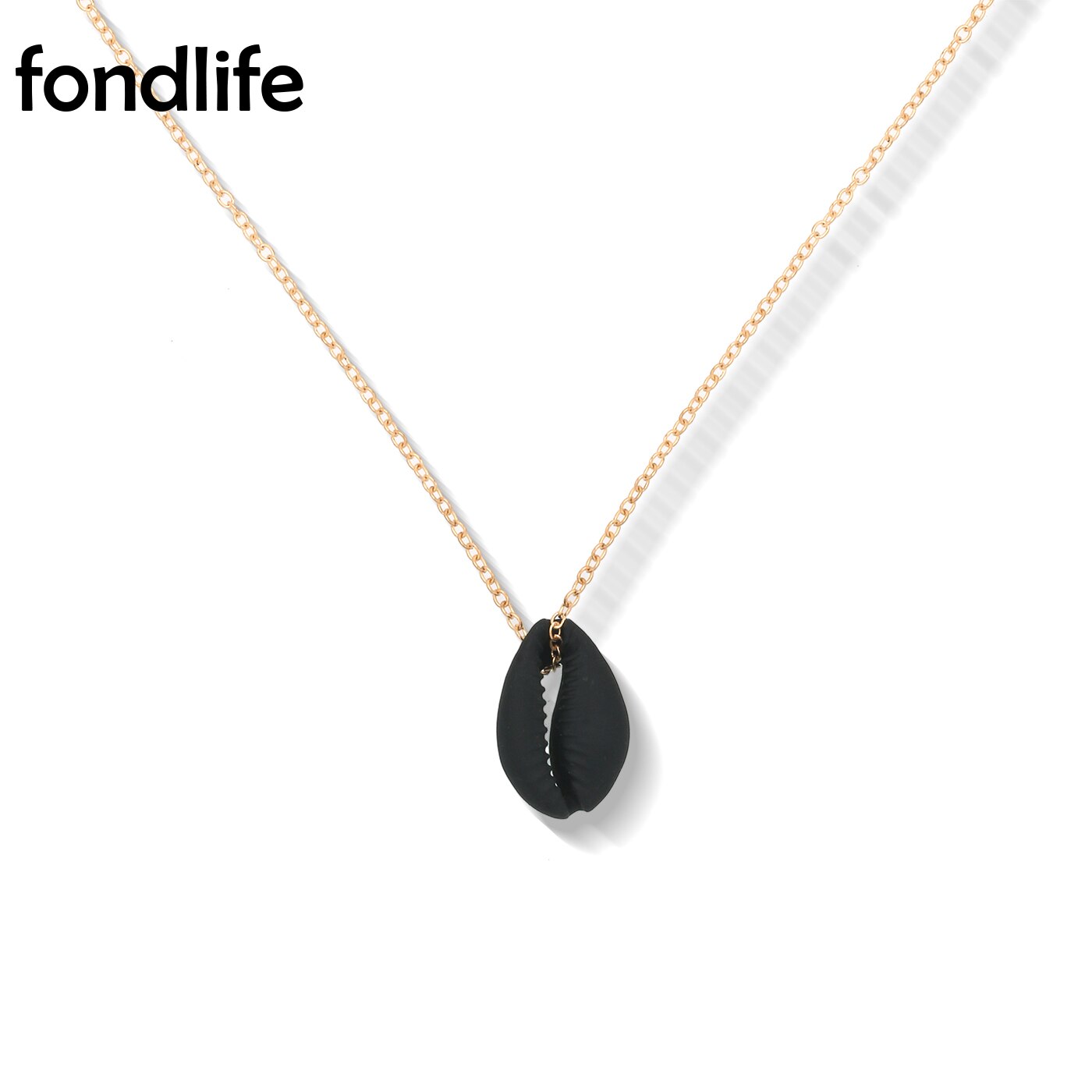 Black Cowrie Seashell Chain Necklace Women 2022 Nice Simple Summer Surf Choker Laconic Jewelry Present