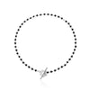 Black Crystal Bead Chokers Necklaces for Women OT Buckle Short Chain Boho Flower Beads Neck Chains Jewelry On The Neck