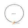 Black Crystal Bead Chokers Necklaces for Women OT Buckle Short Chain Boho Flower Beads Neck Chains Jewelry On The Neck