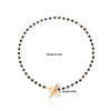 Black Crystal Beads Chain Chokers Necklaces For Women Gold Color Clavicle Charm Necklace Handmade Bohemian Jewelry Accessories