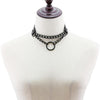 Black Gothic O Chain choker collar harajuku Punk Choker women girls black leather chocker emo Kawaii witch jewelry