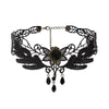 Black Gothic Women's Necklace Necklace Collar Chic Black Short Lace Glamour Woman Neck Choker Jewelry