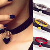 Black Heart Choker Necklaces for Women Trendy Goth Choker Punk PU Leather Collar Accessories Gothic Jewelry Gifts
