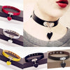 Black Heart Choker Necklaces for Women Trendy Goth Choker Punk PU Leather Collar Accessories Gothic Jewelry Gifts