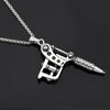 Black Knight Vintage mens cool Tattoo Machine pendant necklace 316 stainless steel hip hop punk personal necklace jewelry