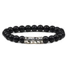 Black Lava Tiger Eye Weathered Stone Bracelets Bangles Classic Owl Beaded Natural Charm Bracelet for Women and Men Yoga Jewelry
