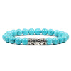 Black Lava Tiger Eye Weathered Stone Bracelets Bangles Classic Owl Beaded Natural Charm Bracelet for Women and Men Yoga Jewelry
