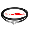 Black Leather Chain Necklace for Women Men Handmade Braid Rope Long Necklace 40/50/60/70/80/90CM Neck Pendant Chain Jewelry Gift