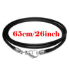 Black Leather Chain Necklace for Women Men Handmade Braid Rope Long Necklace 40/50/60/70/80/90CM Neck Pendant Chain Jewelry Gift