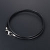 Black Leather Chain Necklace for Women Men Handmade Braid Rope Long Necklace 40/50/60/70/80/90CM Neck Pendant Chain Jewelry Gift